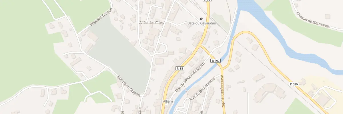 Plan du 32 Av de la Gare à Chanac