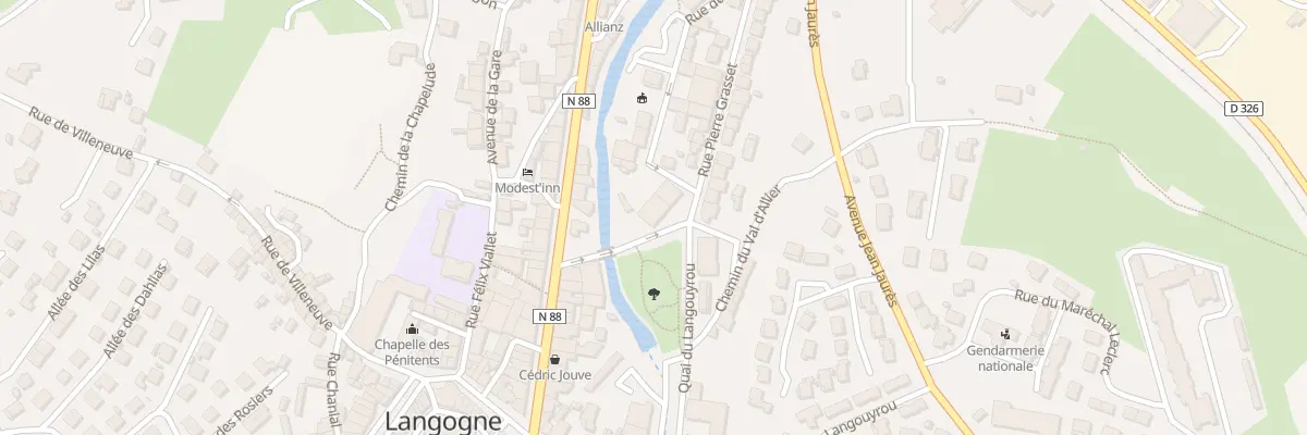Plan du 1 Rue Pierre Grasset à Langogne