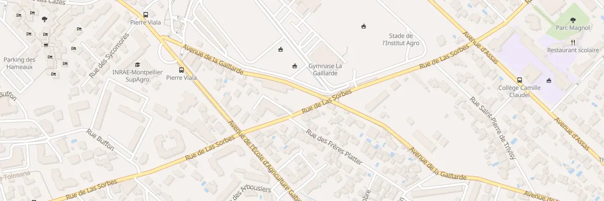 Plan du 520 Rue de Las Sorbes à Montpellier