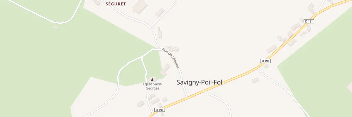 Plan du 2 Rue de Séguret à Savigny-Poil-Fol