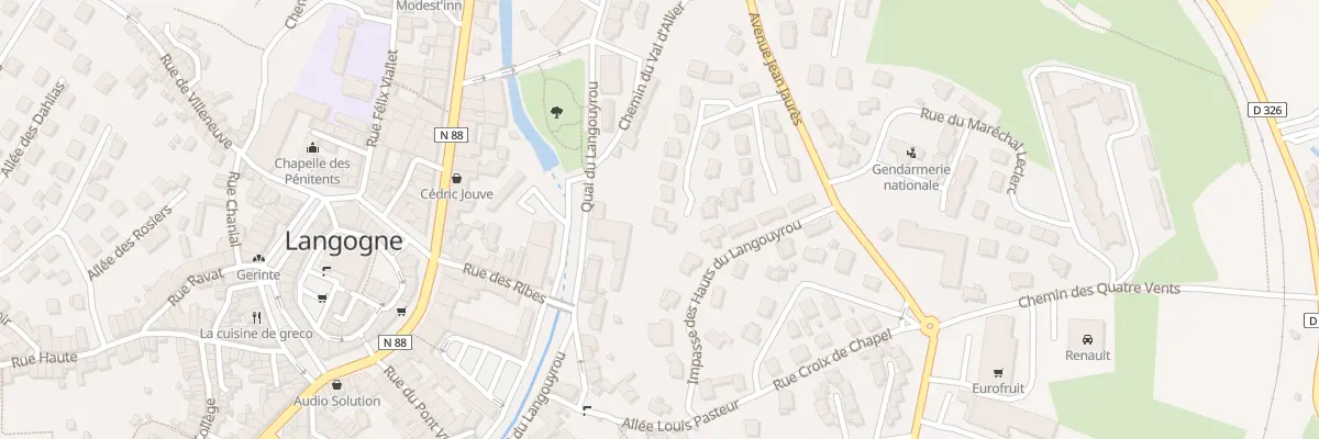 Plan du 18 Rue de Bel Air à Langogne