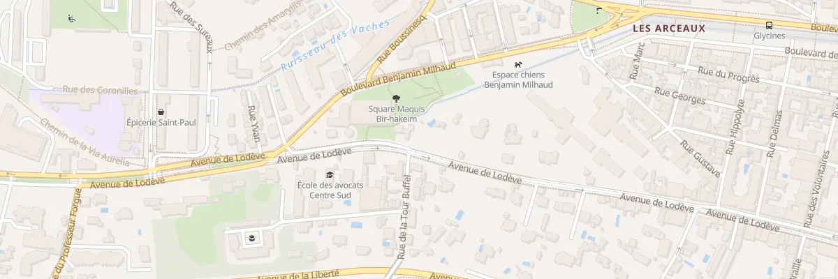 Plan du 74T Av de Lodève à Montpellier