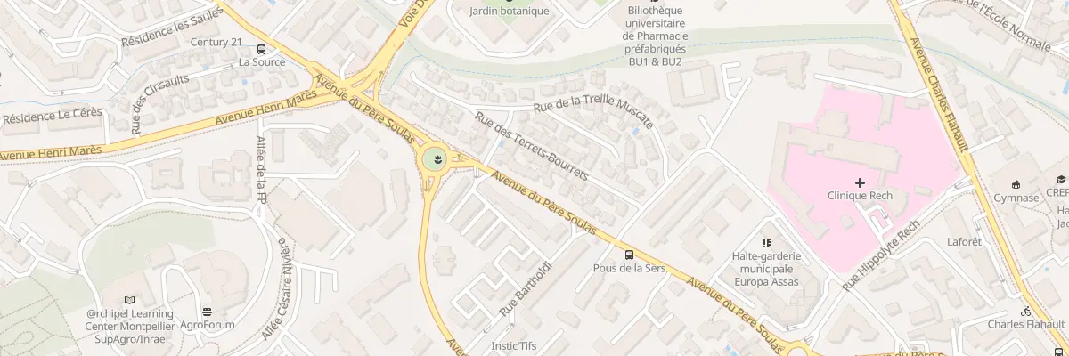 Plan du 692 Av du Père Soulas à Montpellier