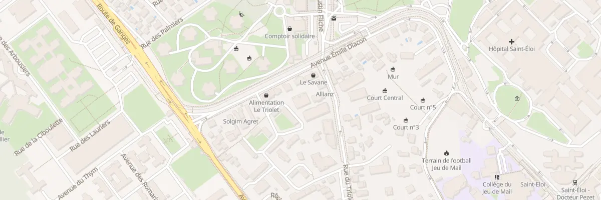 Plan du 619 Rue du Triolet à Montpellier