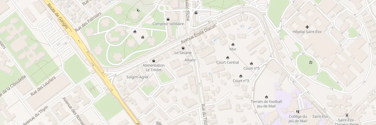 Plan du 611 Rue du Triolet à Montpellier