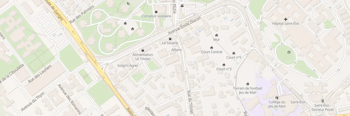 Plan du 591 Rue du Triolet à Montpellier