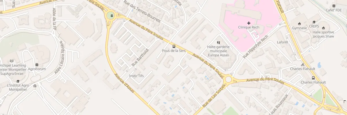 Plan du 553 Av du Père Soulas à Montpellier