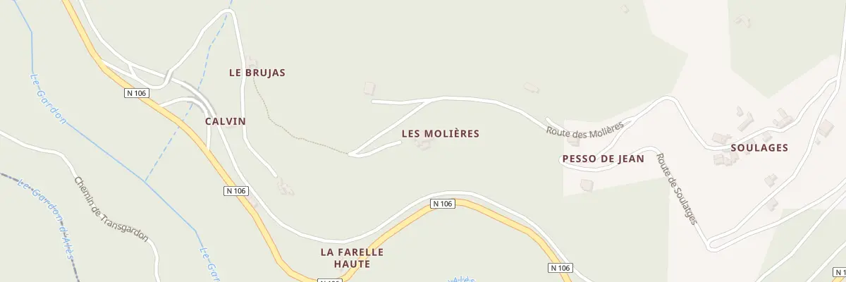 Plan du 5143 Les Molieres à Saint-Privat-de-Vallongue