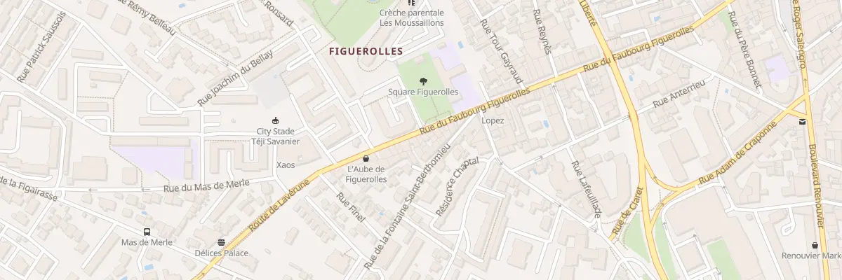 Plan du 93 Rue du Faubourg Figuerolles à Montpellier