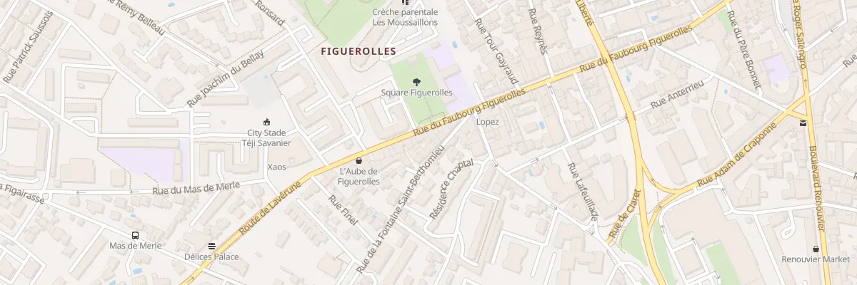 Plan du 91B Rue du Faubourg Figuerolles à Montpellier