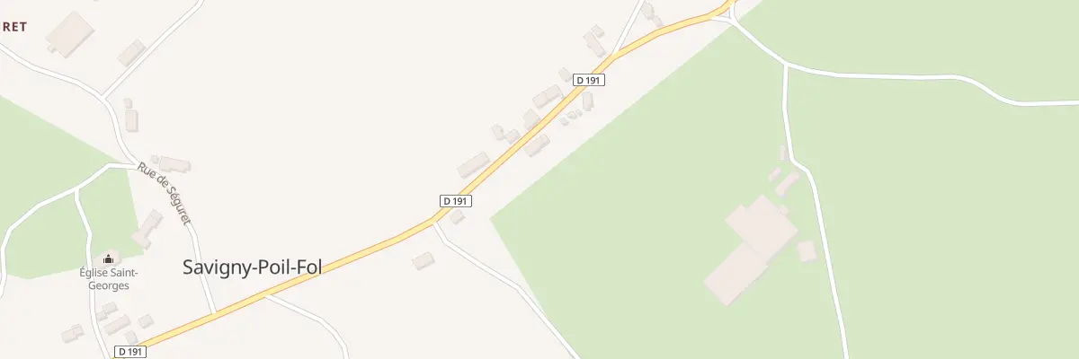 Plan du 23 Le Bourg à Savigny-Poil-Fol
