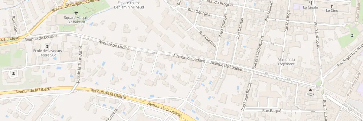 Plan du 65 Av de Lodève à Montpellier