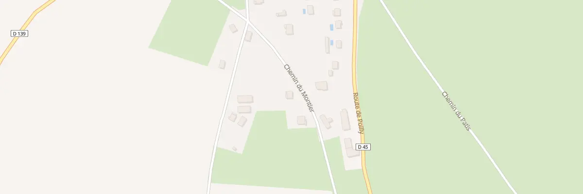Plan du 14 Che du Montier à Chemilly-sur-Serein
