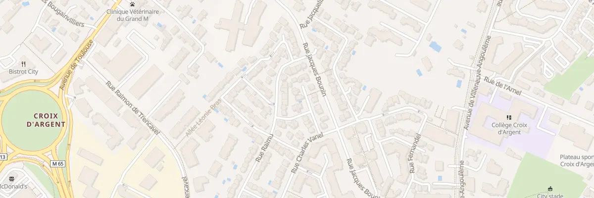 Plan du 75 Rue Maurice Biraud à Montpellier