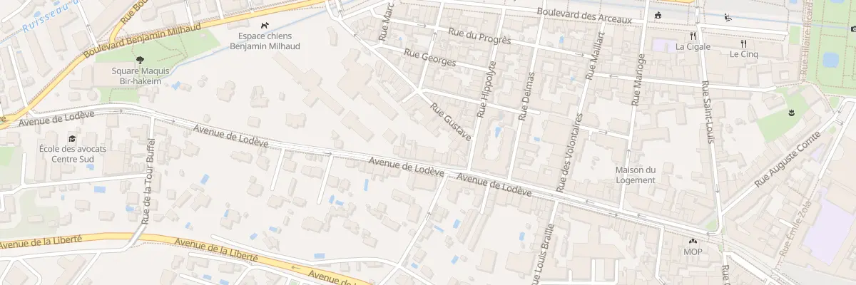 Plan du 54 Av de Lodève à Montpellier