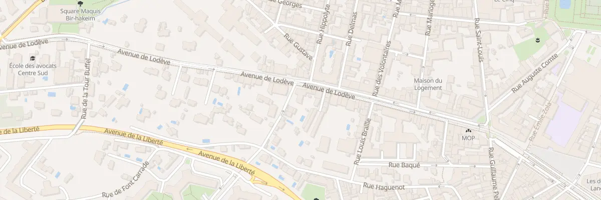 Plan du 59B Av de Lodève à Montpellier