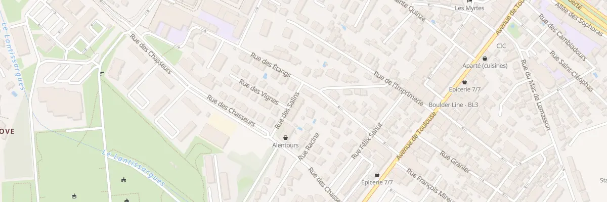 Plan du 10 Rue des Salins à Montpellier