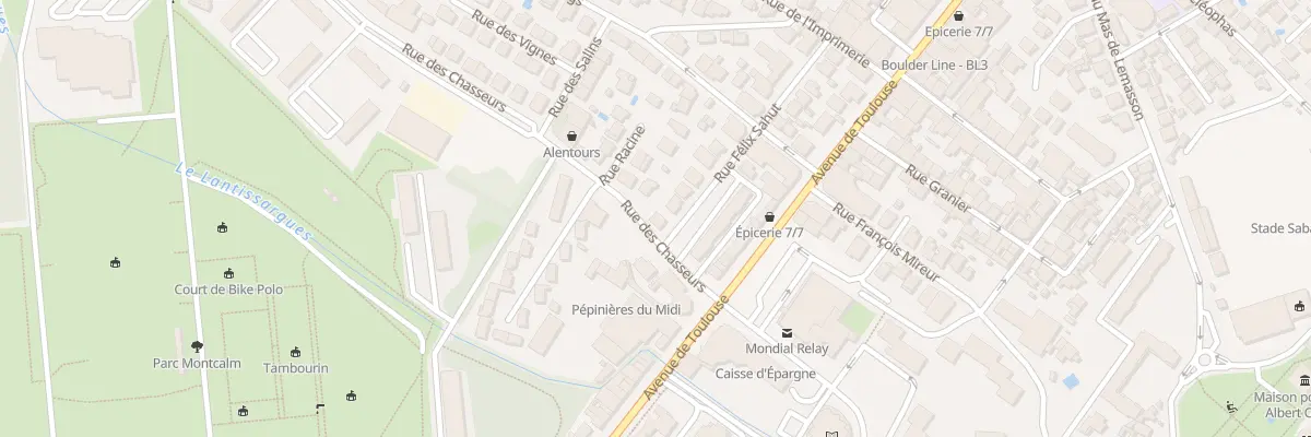 Plan du 20 Rue Félix Sahut à Montpellier