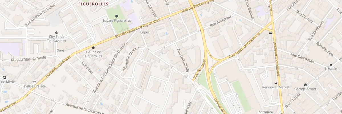Plan du 27 Rue Lafeuillade à Montpellier