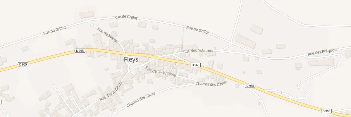 Plan du 43 Rte de Mont de Milieu à Fleys