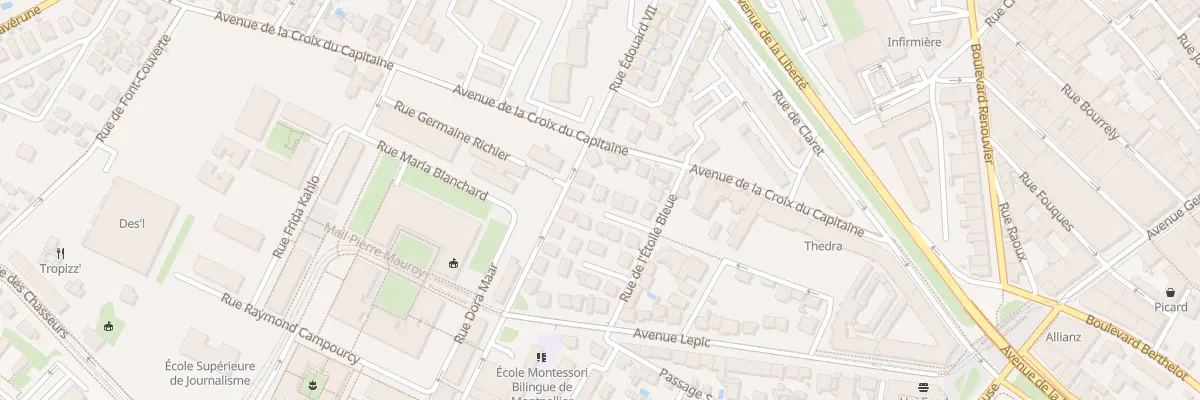 Plan du 8 Rue des Viguiers à Montpellier