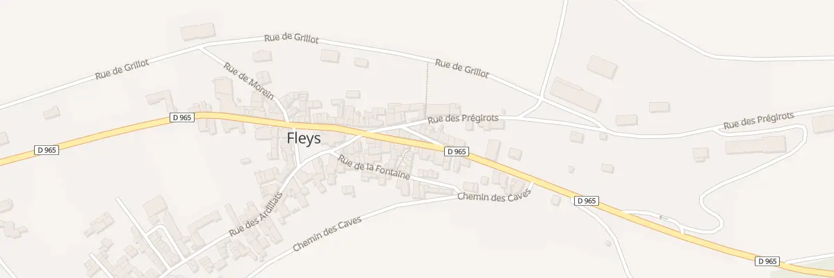 Plan du 45 Rte de Mont de Milieu à Fleys