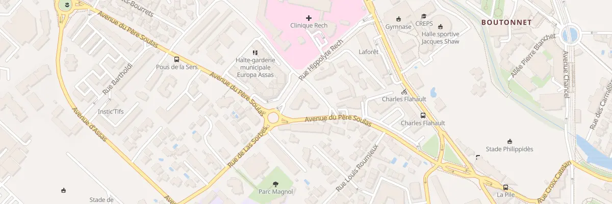 Plan du 336 Av du Père Soulas à Montpellier
