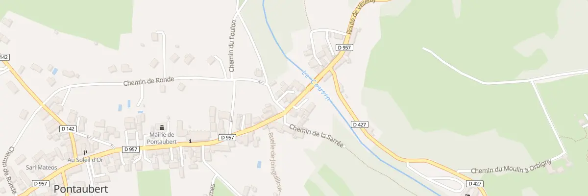 Plan du 16 Rte de Vézelay à Pontaubert