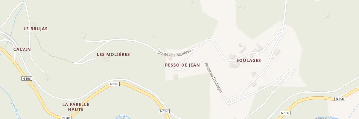 Plan du 5353 Pesso de Jean à Saint-Privat-de-Vallongue