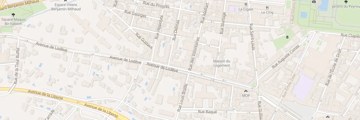 Plan du 34 Av de Lodève à Montpellier