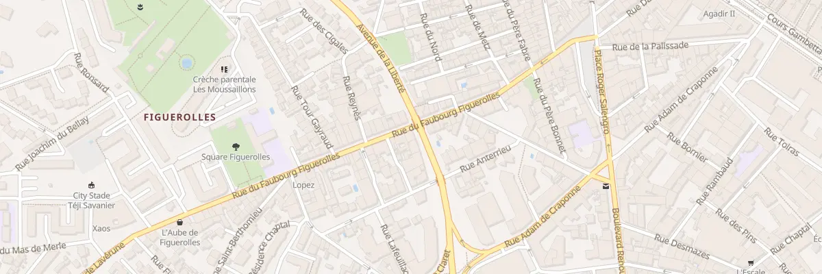 Plan du 57 Rue du Faubourg Figuerolles à Montpellier