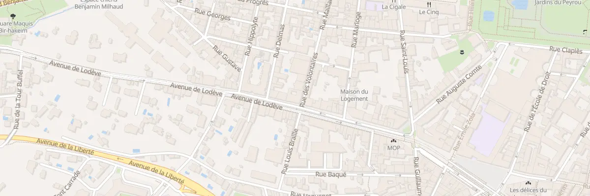 Plan du 30 Av de Lodève à Montpellier