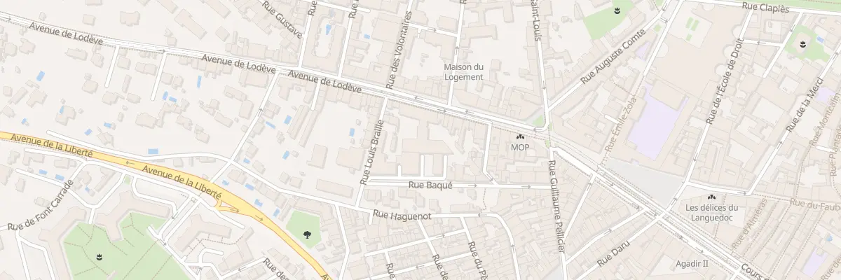 Plan du 27 Av de Lodève à Montpellier
