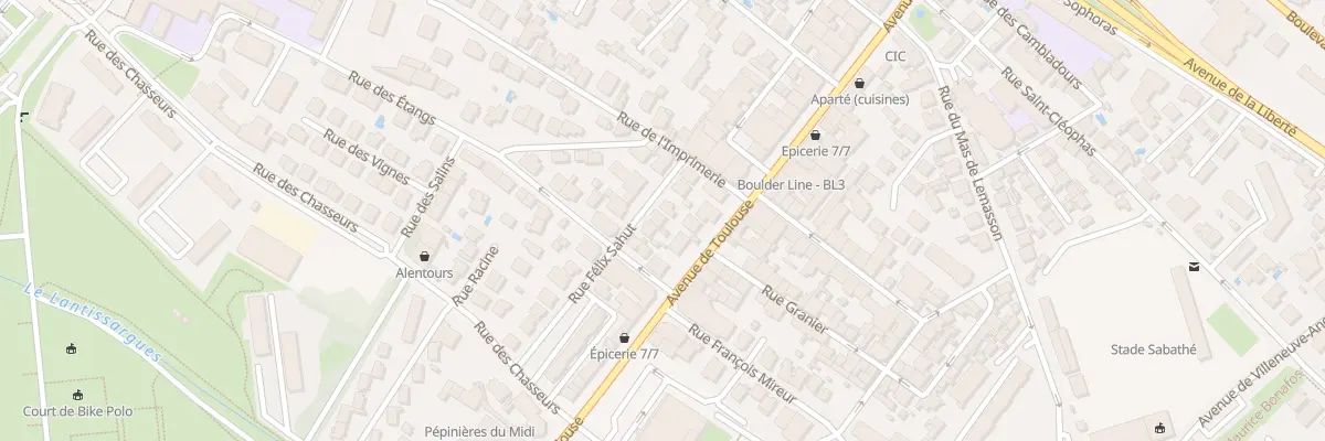 Plan du 7 Rue Félix Sahut à Montpellier