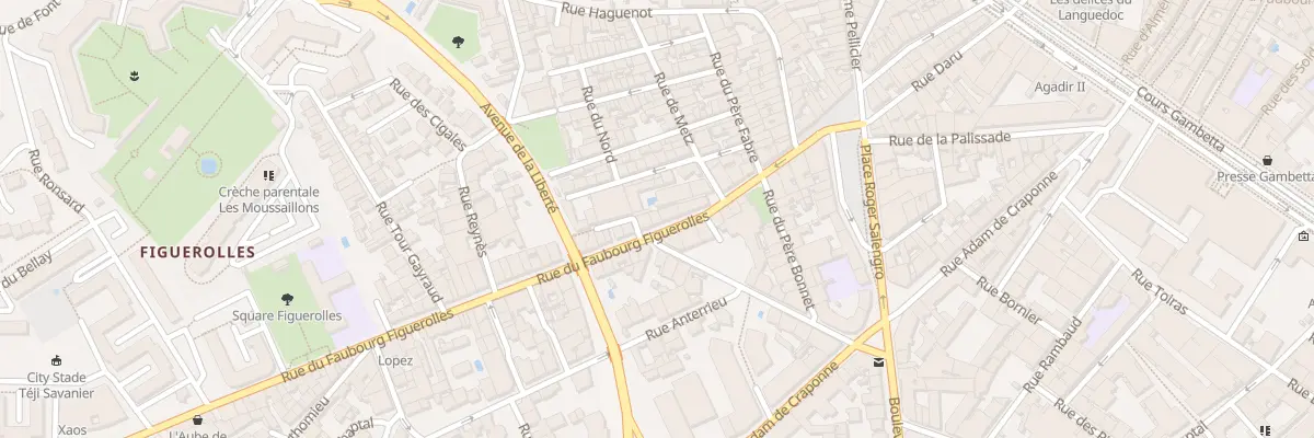 Plan du 52 Rue du Faubourg Figuerolles à Montpellier