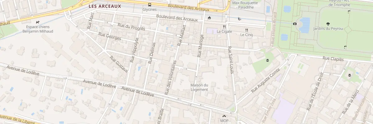 Plan du 12 Rue des Volontaires à Montpellier