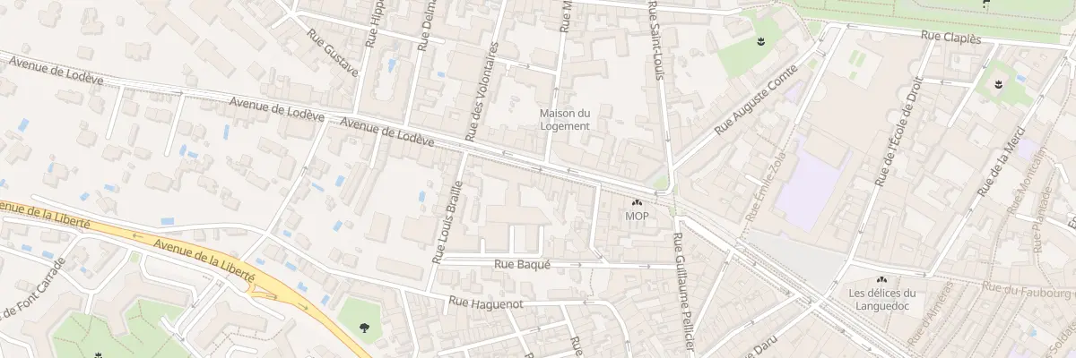 Plan du 25 Av de Lodève à Montpellier