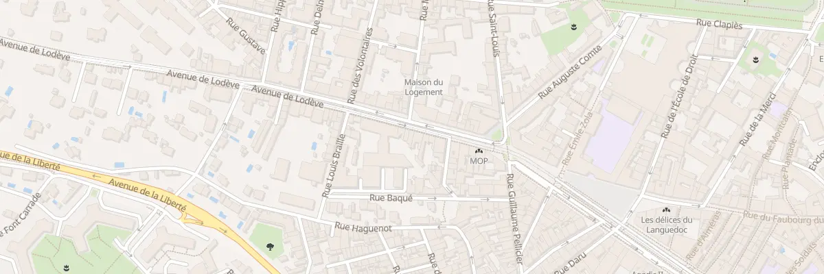Plan du 21 Av de Lodève à Montpellier