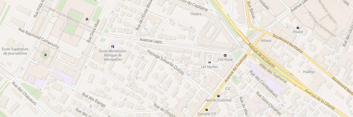 Plan du 20 Rue de la Cour du Recteur à Montpellier