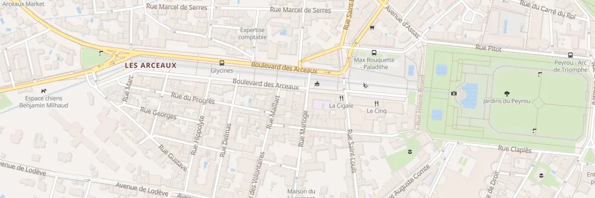 Plan du 13 Bd des Arceaux à Montpellier