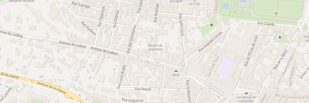 Plan du 2 Rue Jacques Draparnaud à Montpellier