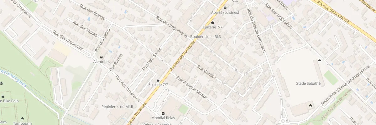 Plan du 2 Rue Granier à Montpellier