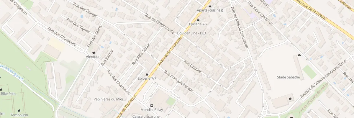 Plan du 4 Rue Granier à Montpellier
