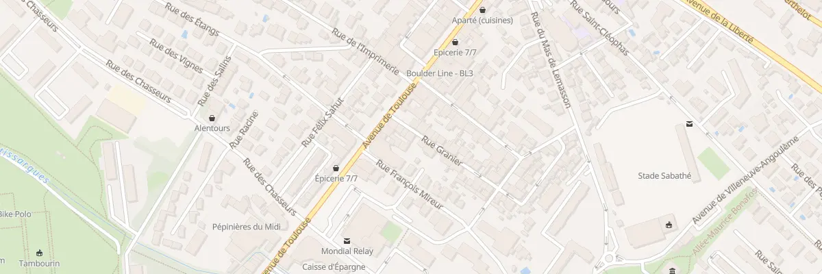 Plan du 6 Rue Granier à Montpellier