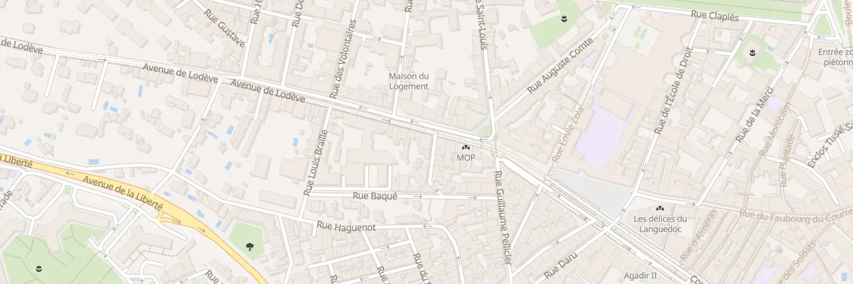 Plan du 13 Av de Lodève à Montpellier