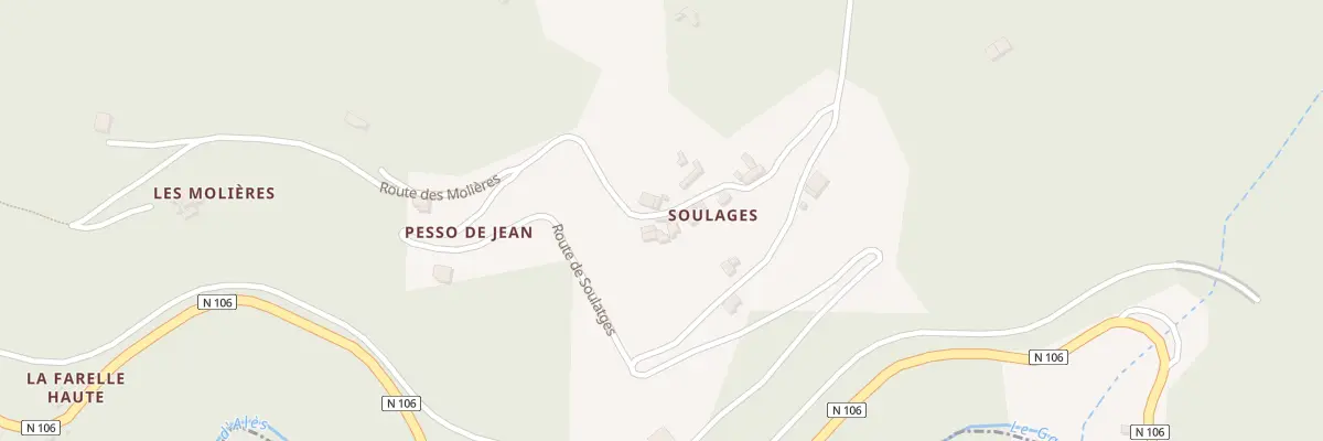 Plan du 5141 Soulages à Saint-Privat-de-Vallongue