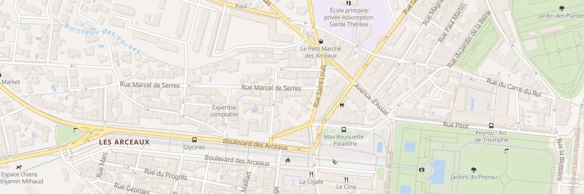 Plan du 7 Rue Marcel de Serres à Montpellier
