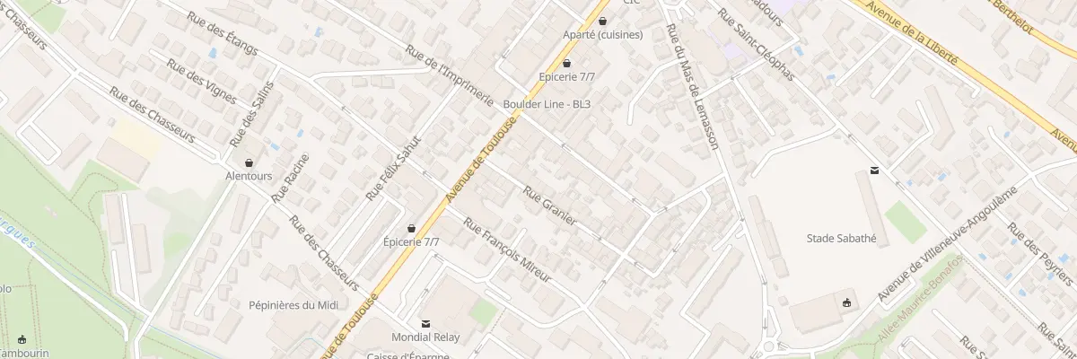 Plan du 5 Rue Granier à Montpellier