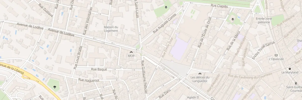 Plan du 66 Crs Gambetta à Montpellier