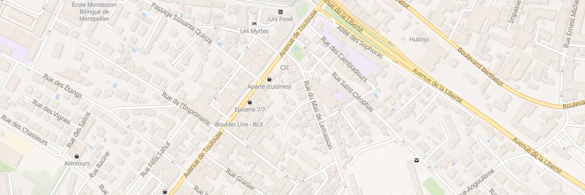 Plan du 4 Rue Louis Bertrand à Montpellier